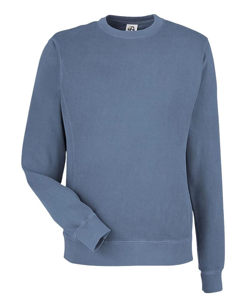 J America Men's Pigment-Dyed Fleece Crewneck Sweatshirt 2