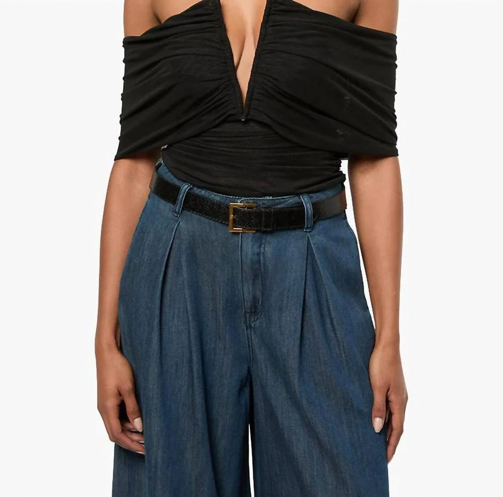 WE WORE WHAT We Wore What - Ruched Off Shoulder Bodysuit 1