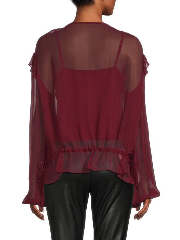 BCBG Semi Sheer Blouse 2