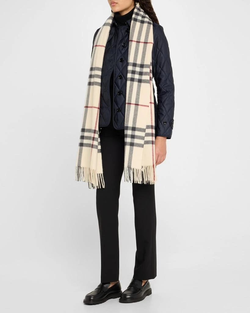 Burberry Washed Giant Check Cashmere Scarf 2