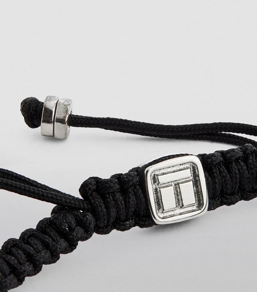 Tateossian Silver Baton Macramé Bracelet 3