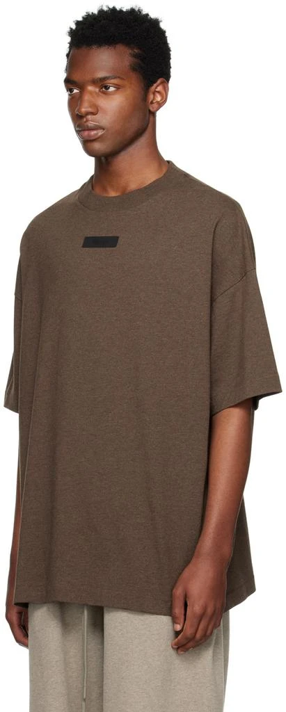 Essentials Brown Crewneck T-Shirt 4