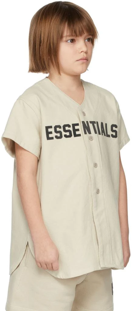 Essentials Kids Beige Cotton Baseball T-Shirt 3