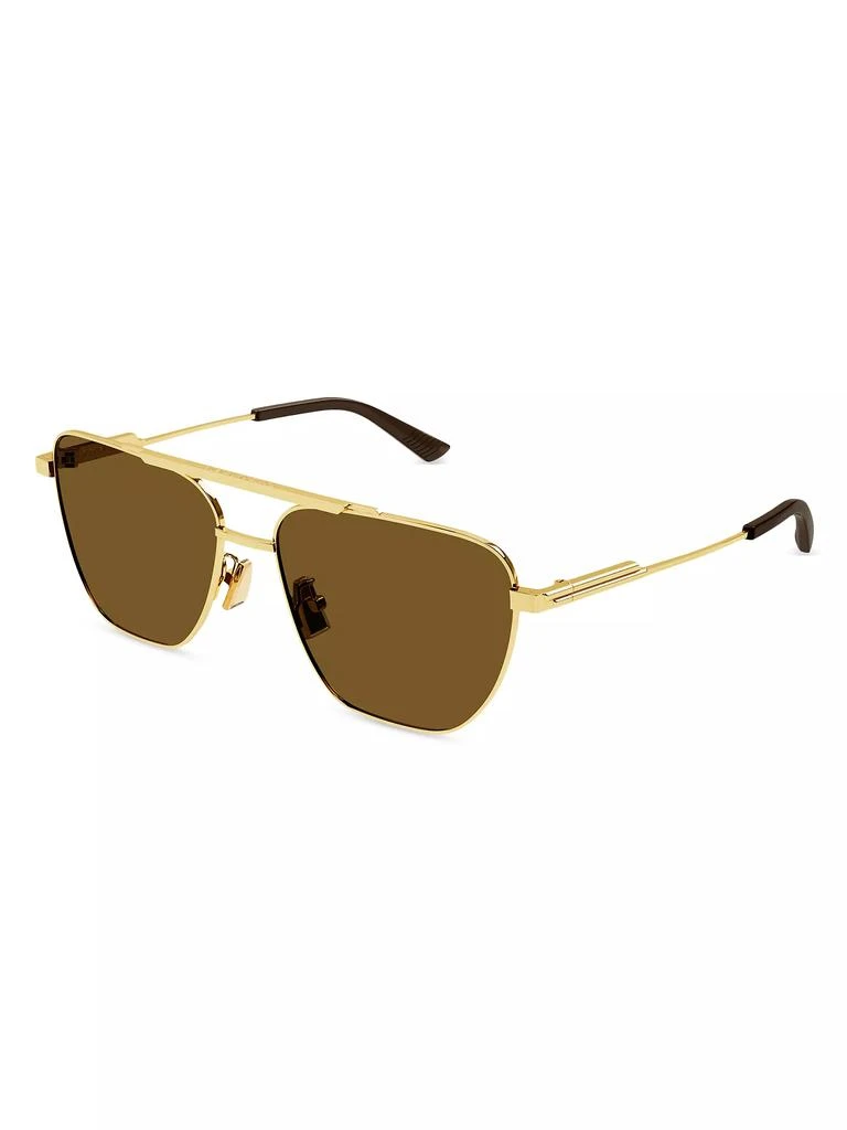 Bottega Veneta Light Ribbon 57MM Metal Navigator Sunglasses 3