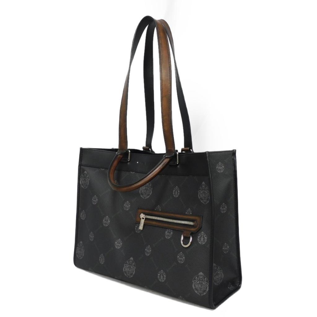 Berluti Canvas Leather Shoulder Bag Tote Bag (Pre-Owned)