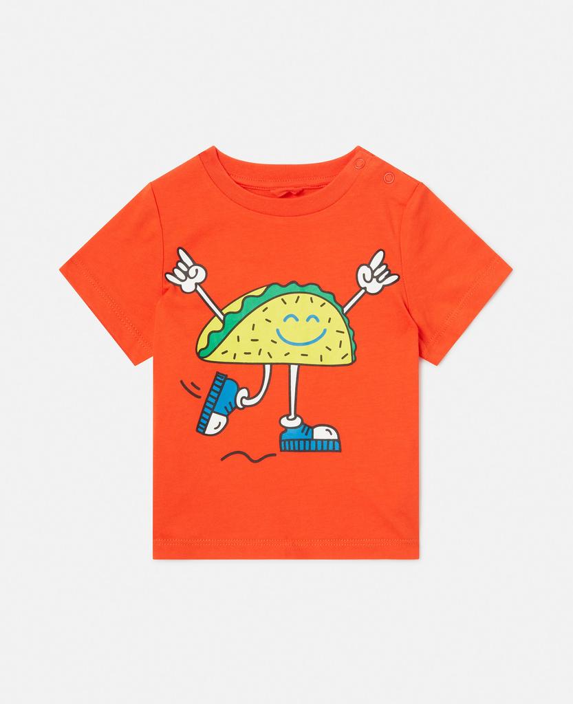 Stella McCartney Stella McCartney - Taco Print T-Shirt, Red, Size: 12m