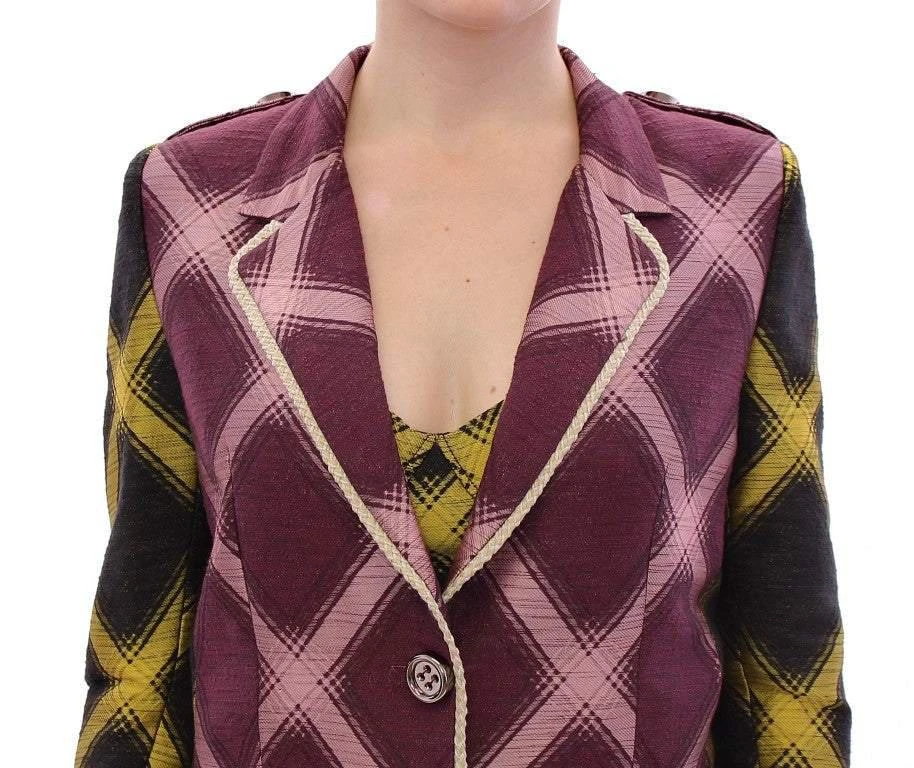 House of Holland House of Holland Purple checkered blazer jacket 9