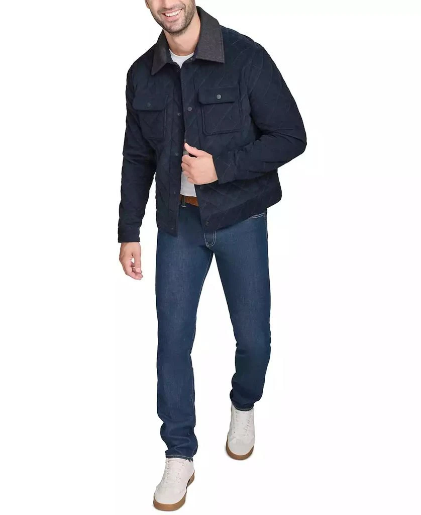 Cole Haan Men's Collared Quilted Button-Front Jacket 6
