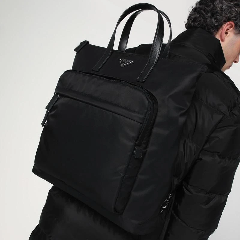 Prada Black Re-Nylon and Saffiano shopping bag 2