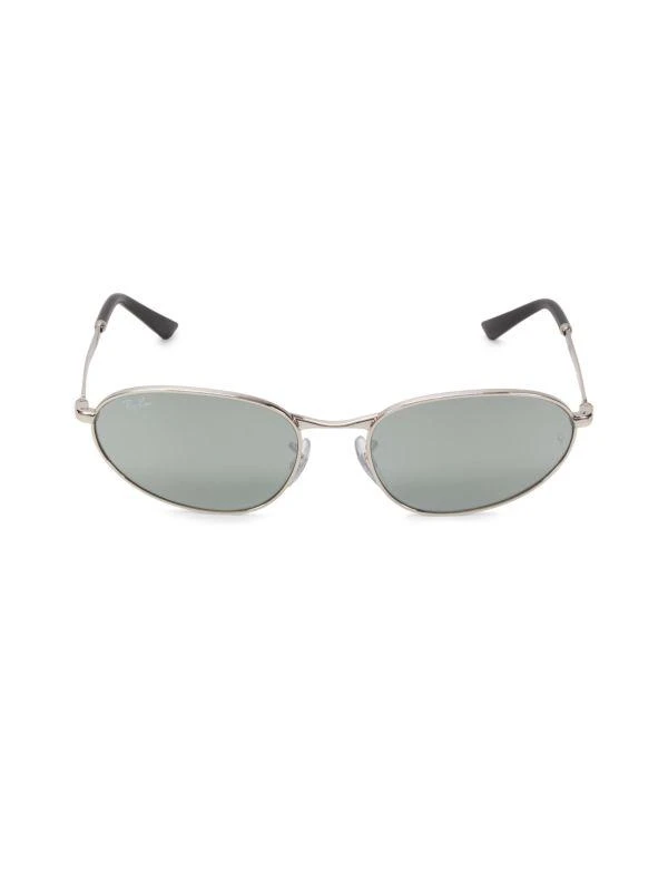 Ray-Ban RB3734 58MM Mirrored Oval Sunglasses