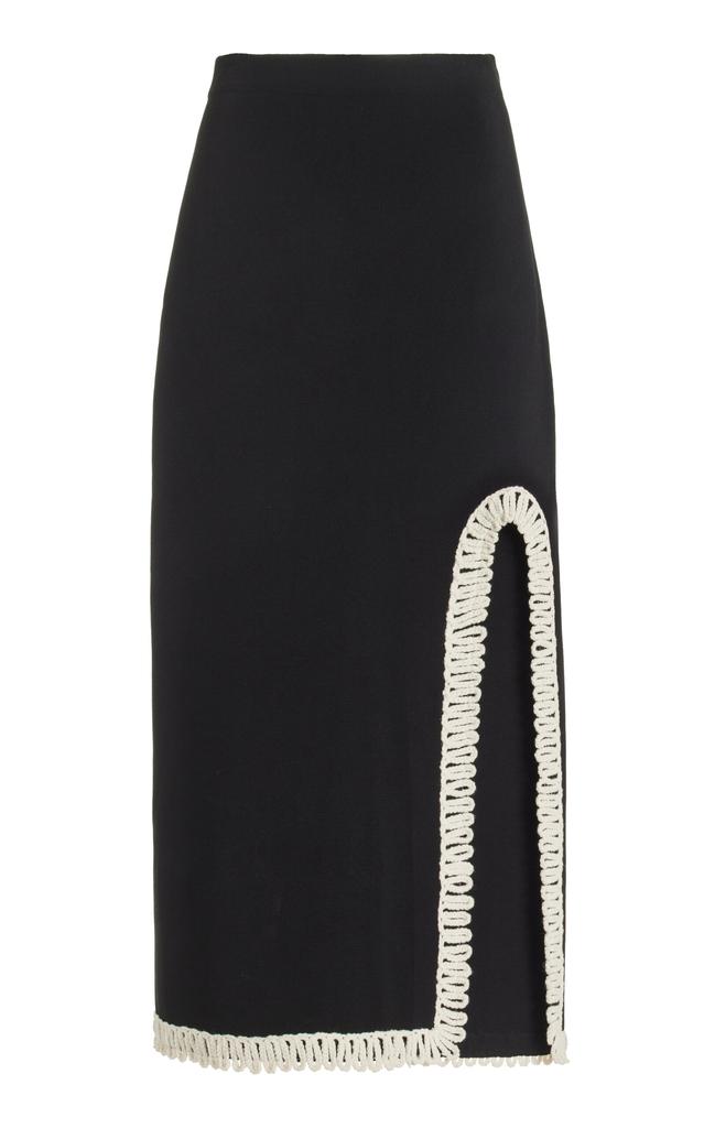 By Malene Birger By Malene Birger - Gabie Embroidered Midi Skirt - Black - M - Moda Operandi