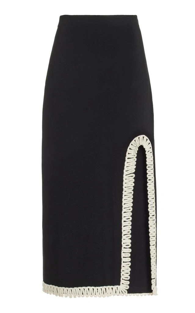 By Malene Birger By Malene Birger - Gabie Embroidered Midi Skirt - Black - M - Moda Operandi 1