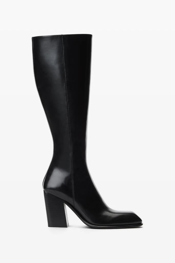 Alexander Wang throttle 95mm knee-high boot in leather 1
