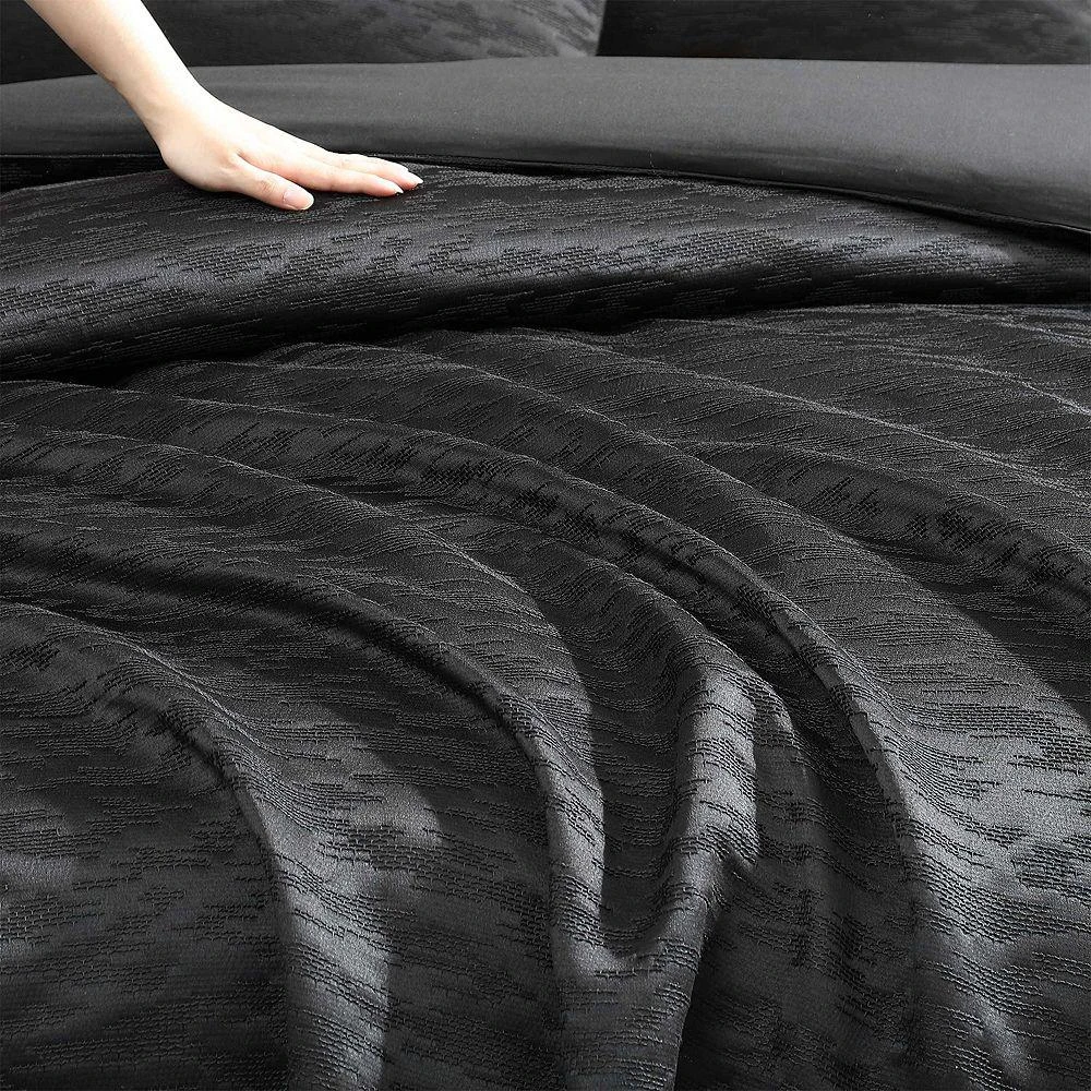 Vera Wang Illusion Textured 3 Piece Duvet Cover Set, King 8