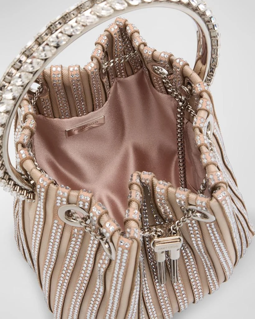 Jimmy Choo Bon Bon Striped Embellished Bucket Bag 4