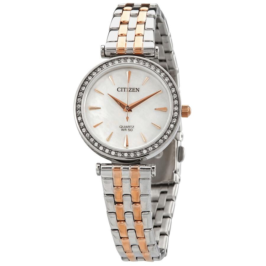 Citizen Quartz Crystal Mother of Pearl Dial Ladies Watch ER0216-59D