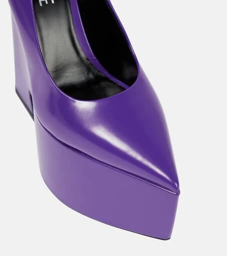 Versace Tempest leather platform pumps 6