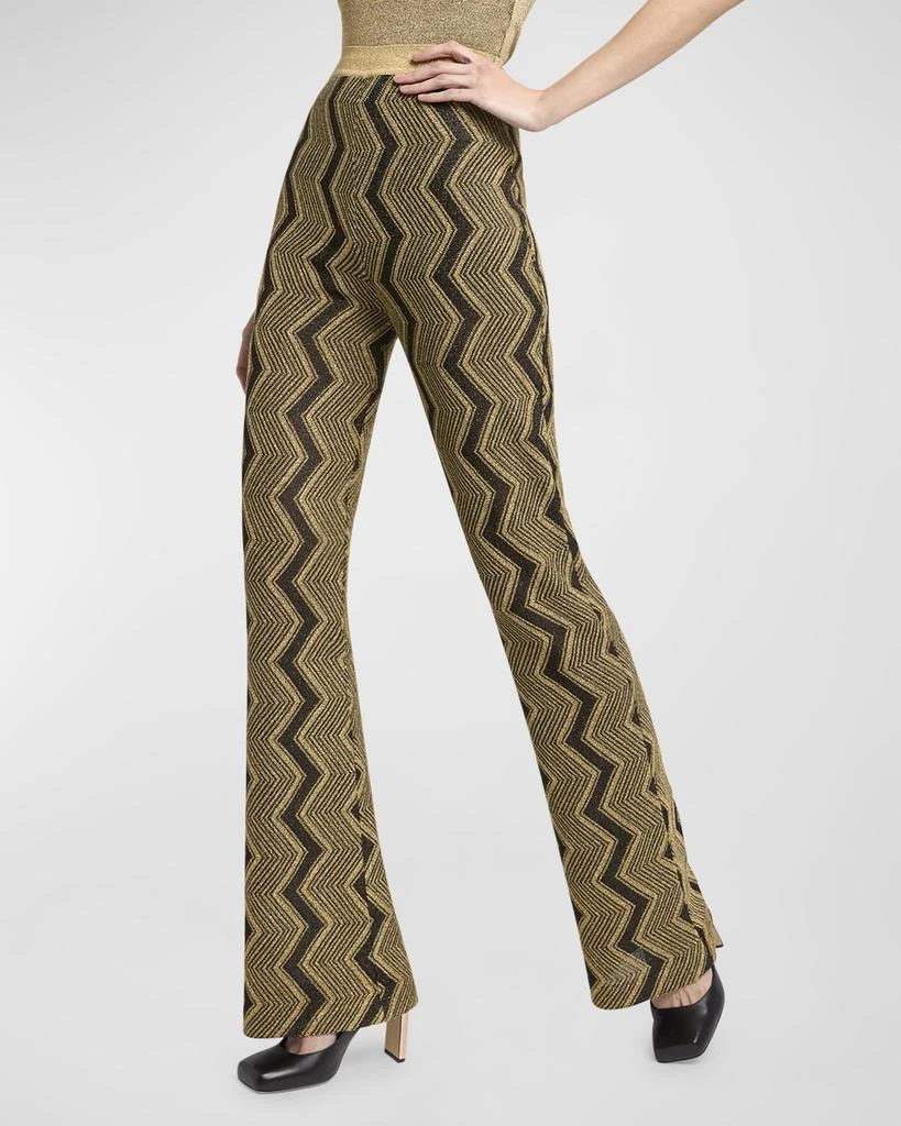 Missoni Metallic Chevron Flared Trousers 7