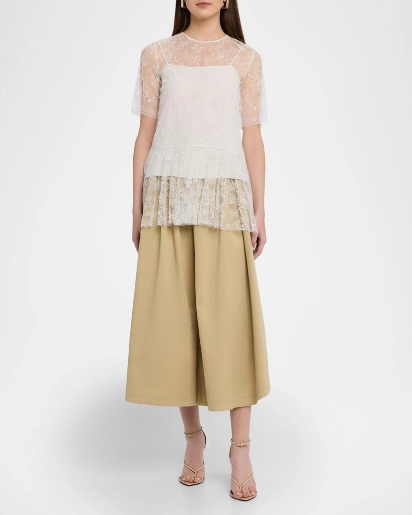 ADAM LIPPES Dido Floral Lace Tulle Top 2