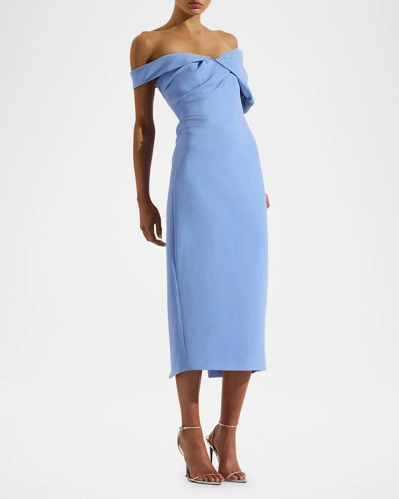 RACHEL GILBERT Mattie Off-The-Shoulder Midi Dress 5