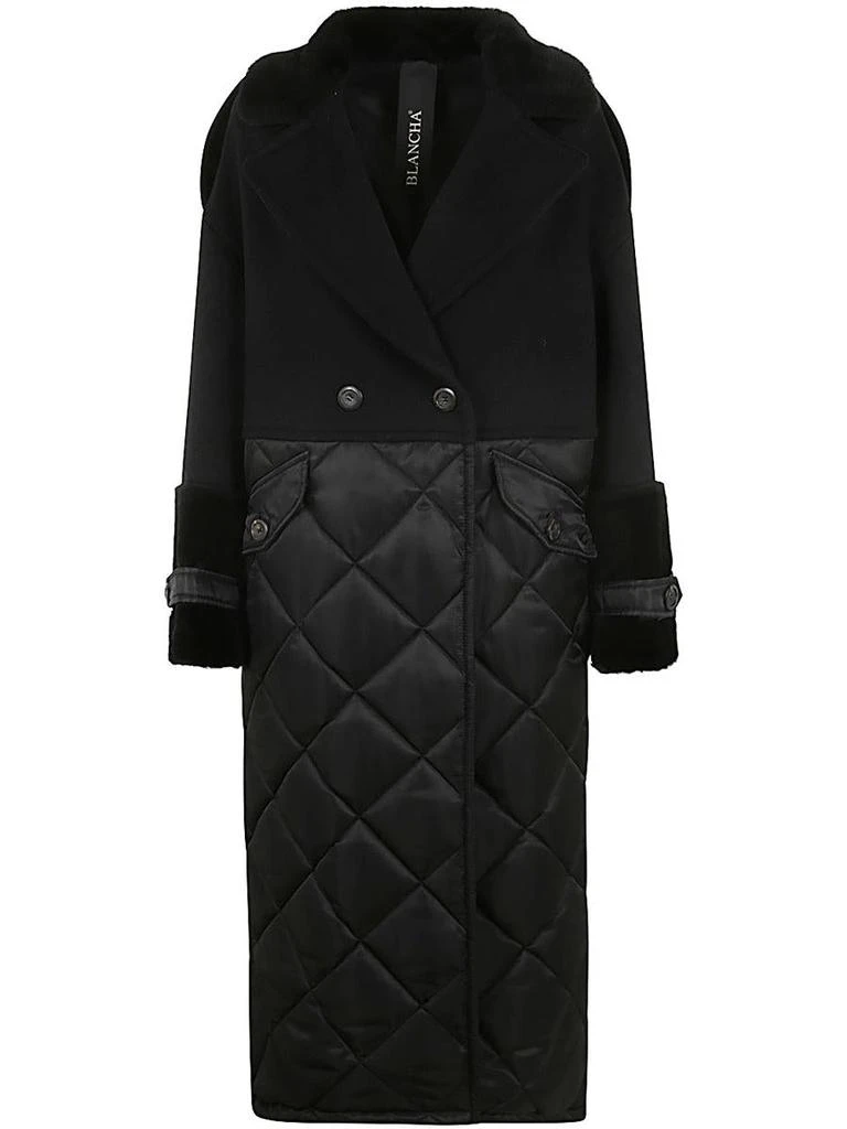 BLANCHA Blancha Wool Fabric, Nylon Fabric And Shearling Coat Clothing 1