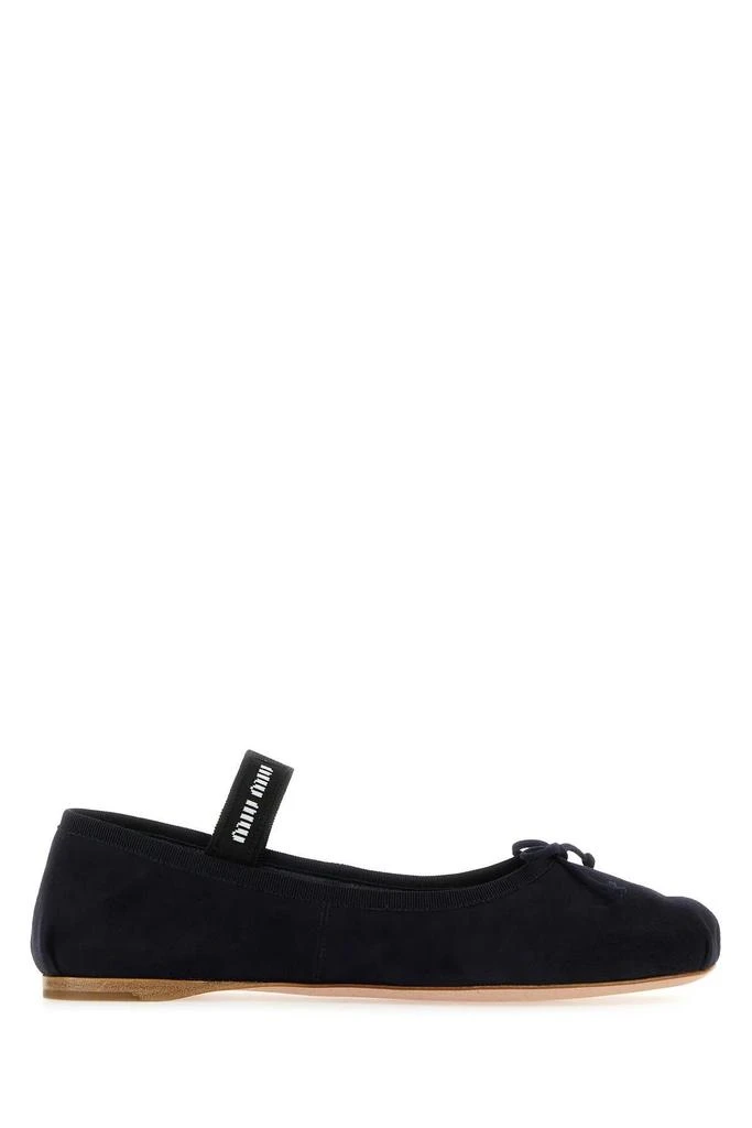 Miu Miu Dark Blue Suede Ballerinas 1
