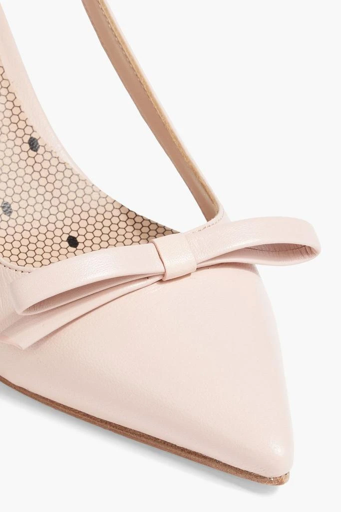 RED Valentino Sandie bow-detailed leather and PVC slingback pumps 4