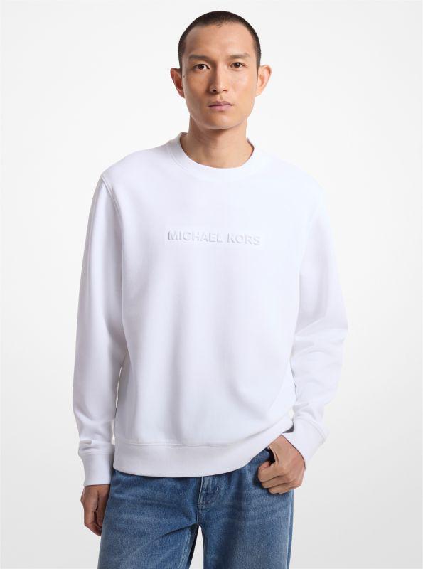 Michael Kors Logo Embossed Cotton Blend Sweater