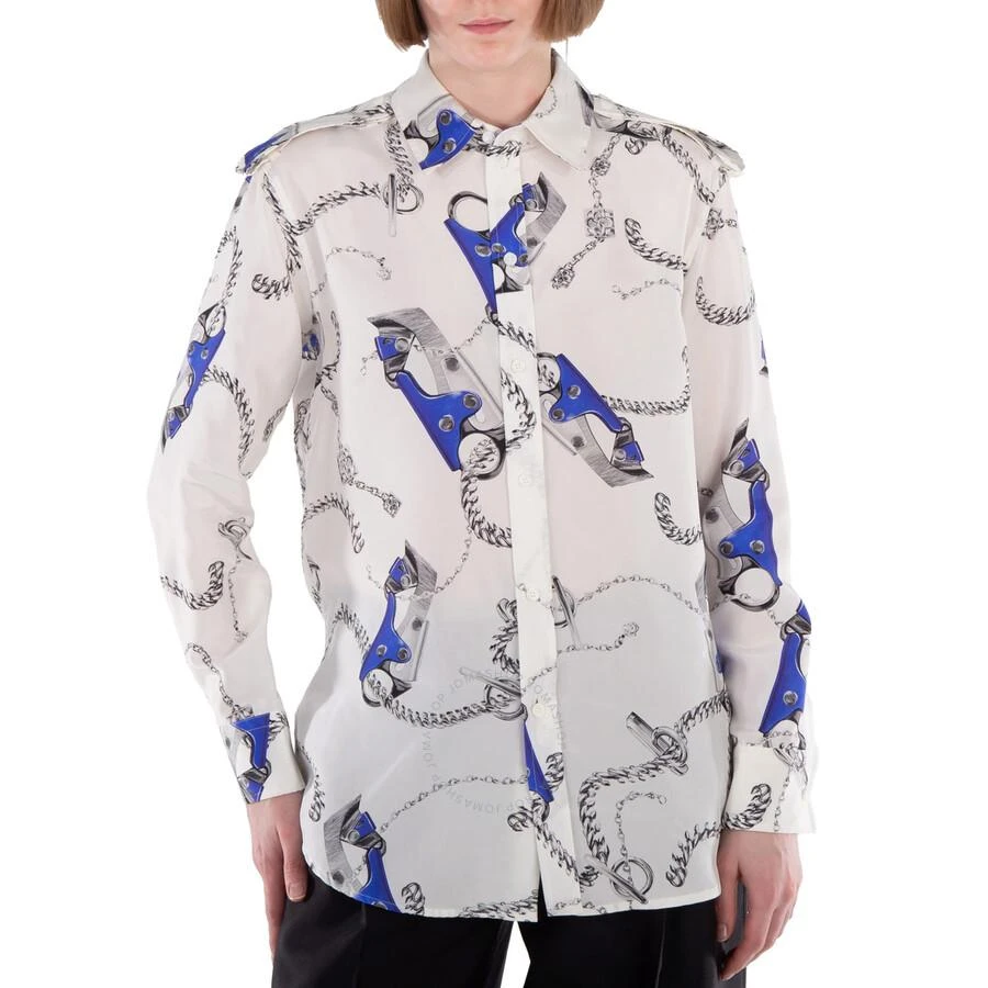 Burberry Knight Hardware-Print Silk Shirt 1