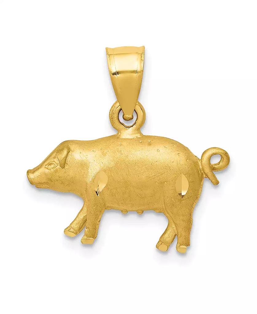 Macy's Pig Pendant in 14k Yellow Gold