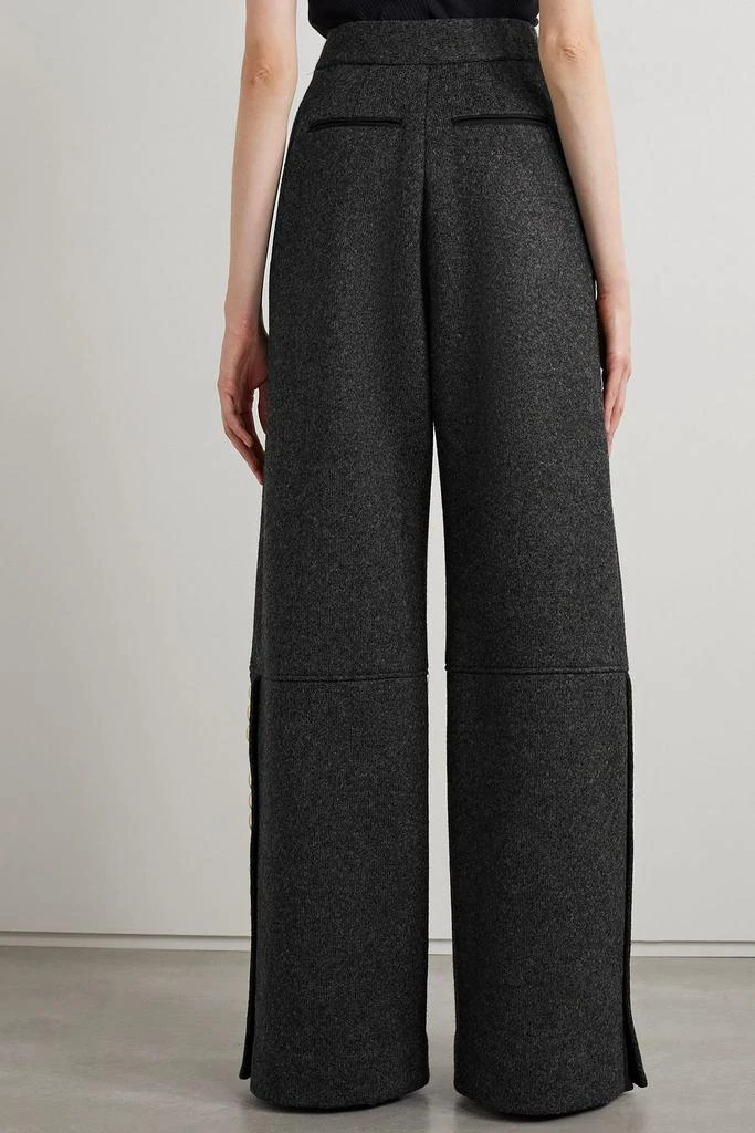 Khaite Krisla embellished wool-blend wide-leg pants 3