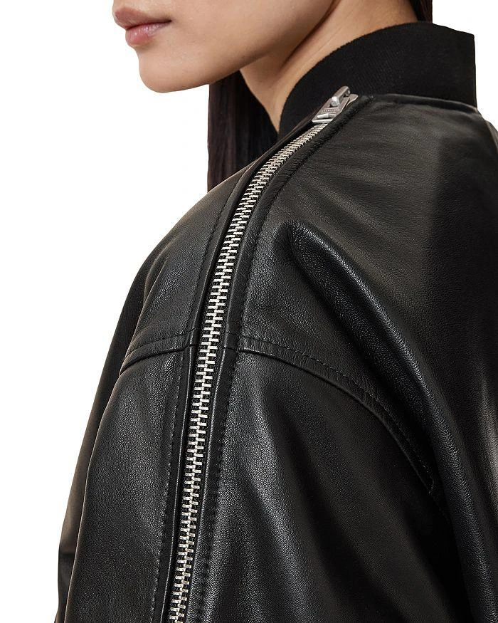 ALL SAINTS Zenith Leather Zip Bomber 6