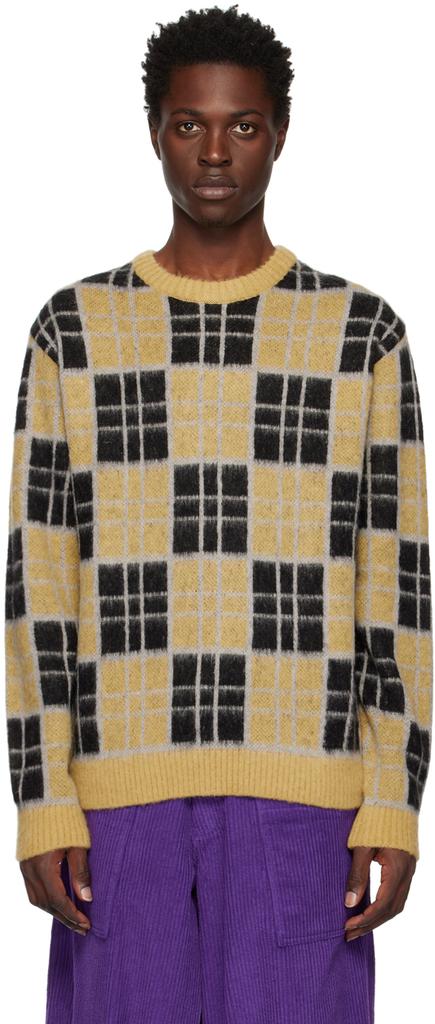 Awake NY Yellow Check Sweater