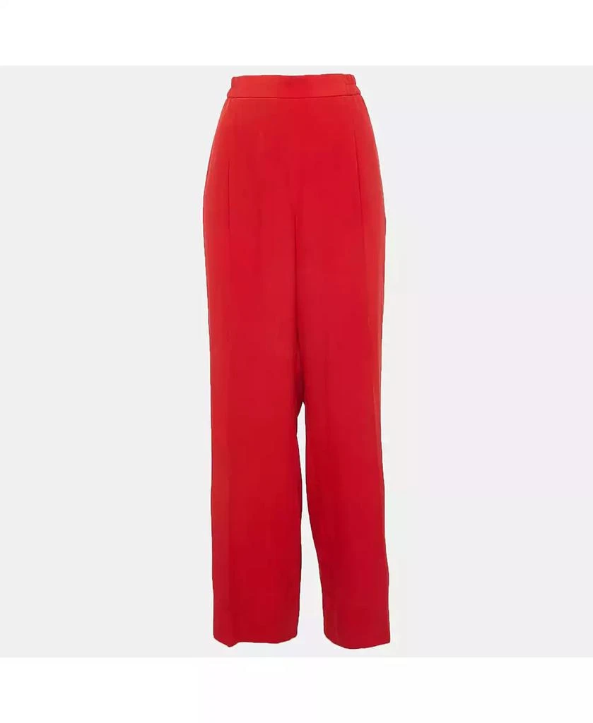 Pre-Owned Stella McCartney Women
s Red Silk Wide Leg Pants