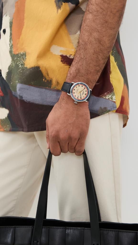 Shinola Canfield Model C56 3hd 43mm, Navy Leather Watch