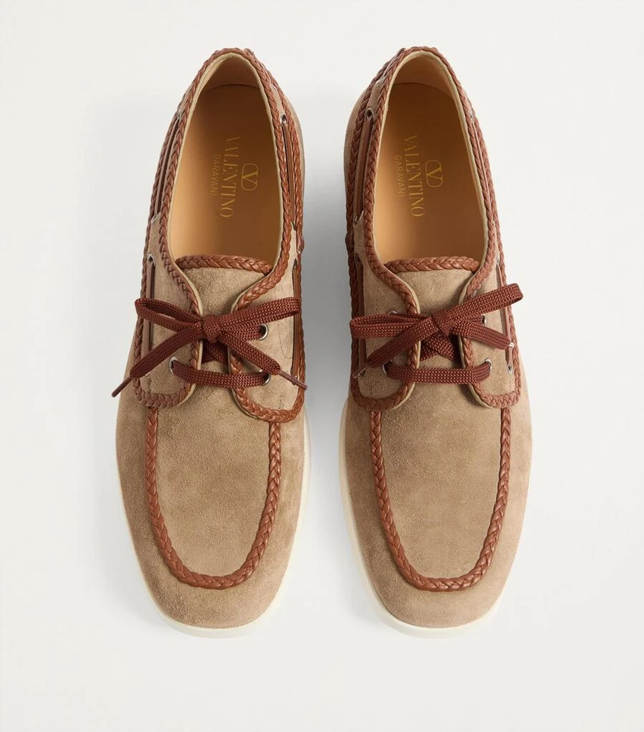 Valentino Leather Palm Avenue Boat Shoes 2