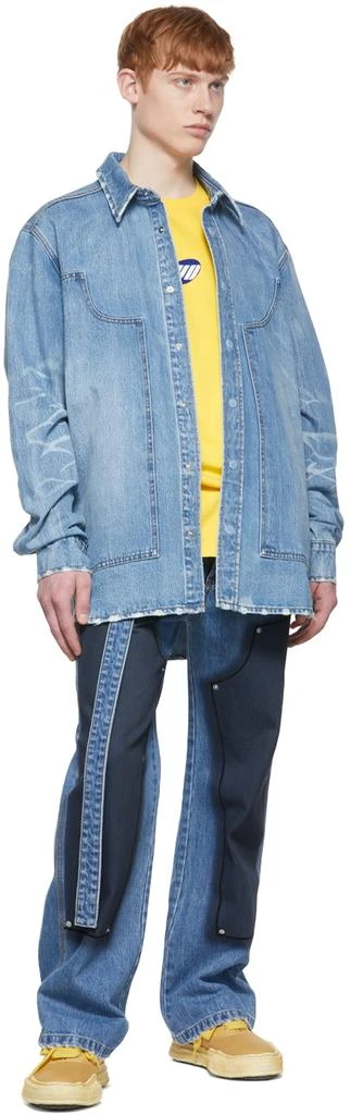 We11done Blue Paneled Denim Jacket 4