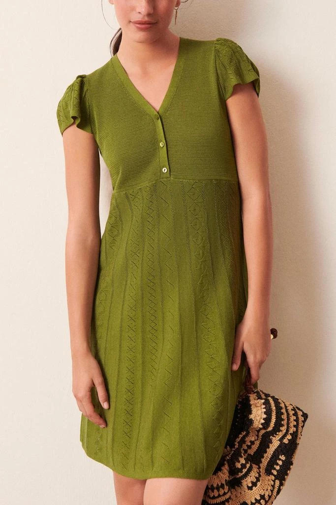 预计3周后发货 ba&sh Robe Adana - Olive - Femme 3