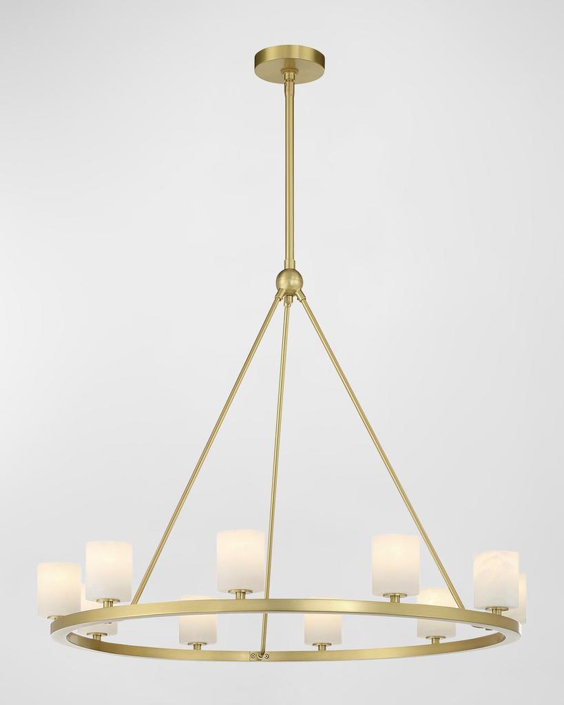 Crystorama Aragon 35" Round 10-Light Chandelier