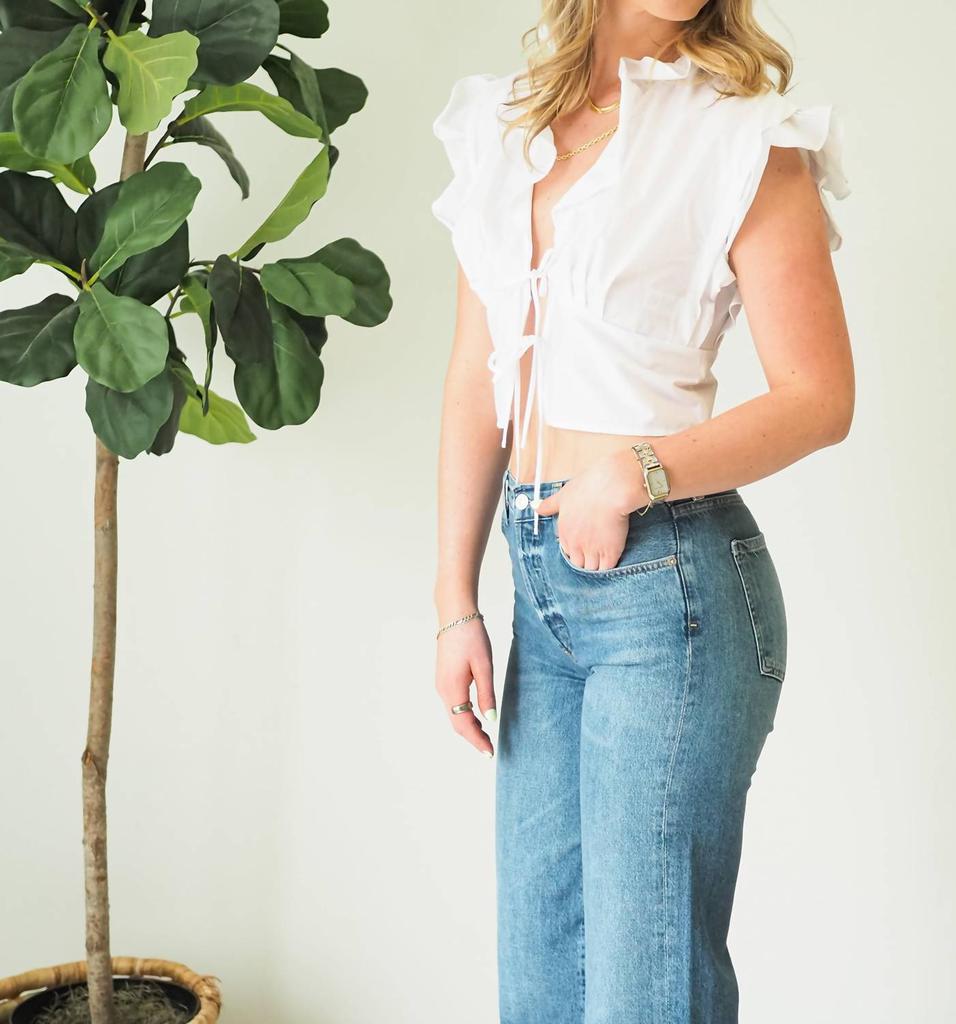 Bishop + Young Bishop + Young - Raphael Ruffle White Top
