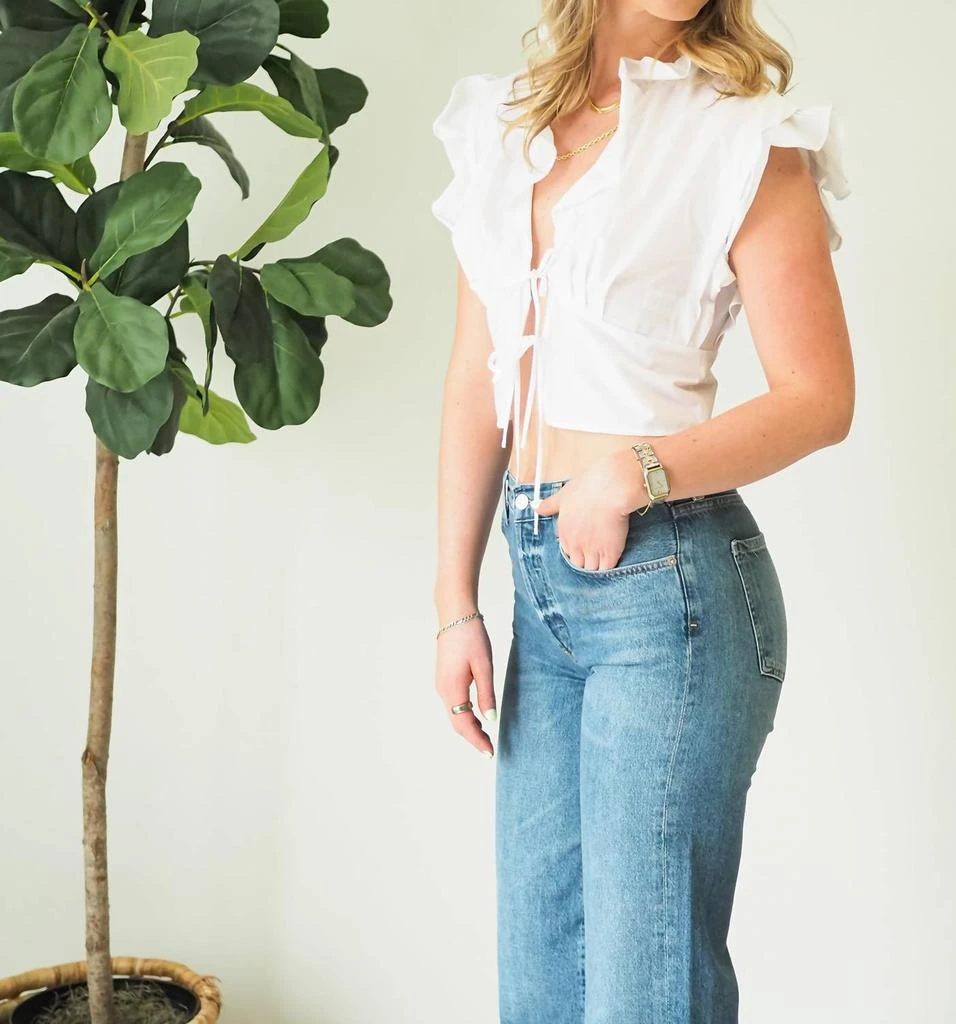 Bishop + Young Bishop + Young - Raphael Ruffle White Top 2
