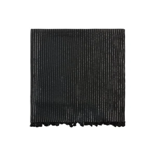 UNKNOW Cotton and metallic thread scarf 1
