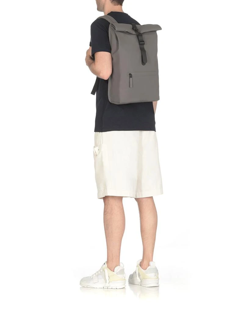 RAINS Rains Rolltop Rucksack Logo Detailed Backpack 4