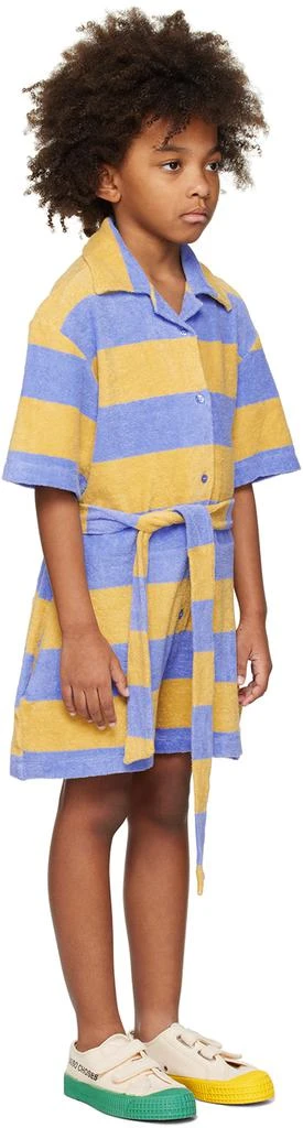 Repose AMS Kids Blue 
Tan Striped Jumpsuit 2