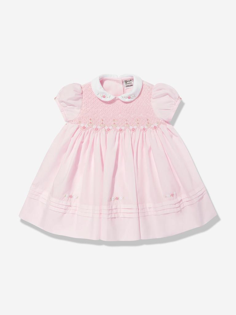 Sarah Louise Baby Girls Smocked Dress in Pink