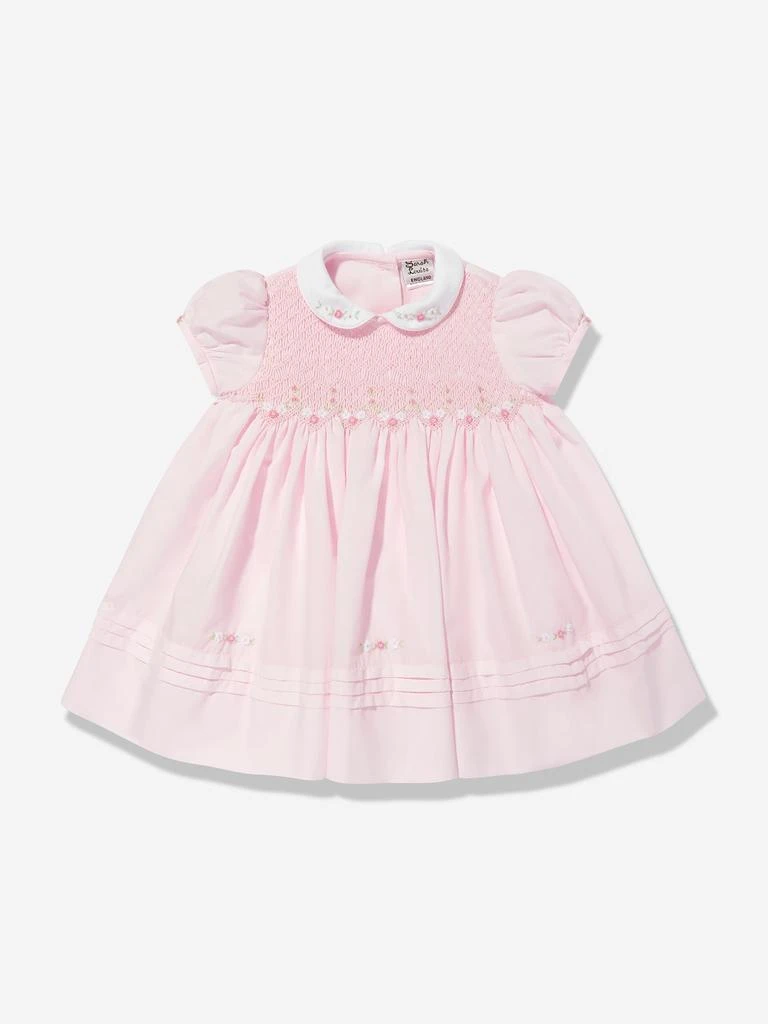 Sarah Louise Baby Girls Smocked Dress in Pink 1