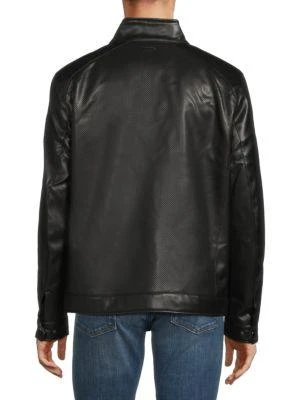 Michael Kors Hume Perforated Faux Leather Jacket 2