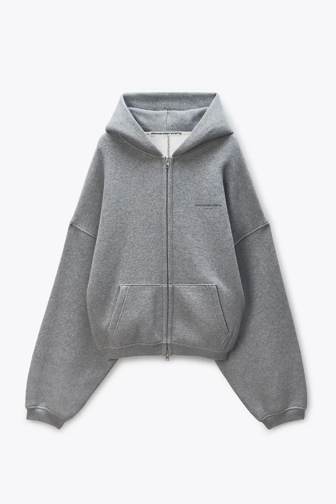 Alexander Wang Crystal Zip-Up Hoodie 2
