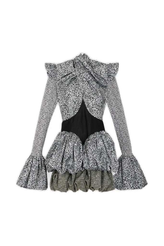 Paco Rabanne Panelled Printed Satin Mini Dress – On Sale Now with