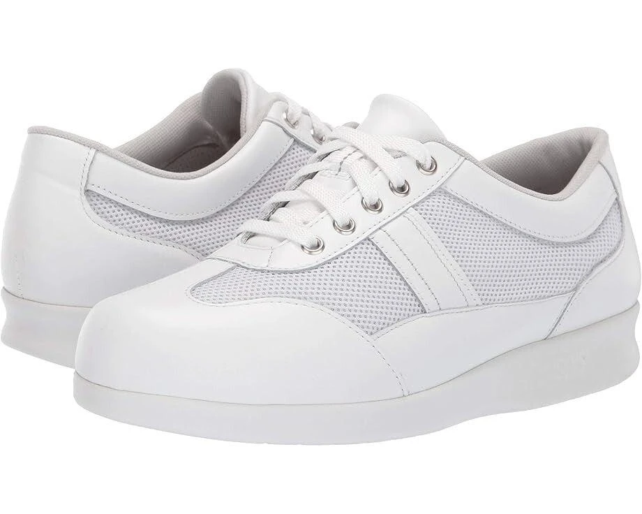 SAS Free Time Sneaker Women's US 11.5 White Mesh Lace-Up Walking Shoes ZOGG149 1